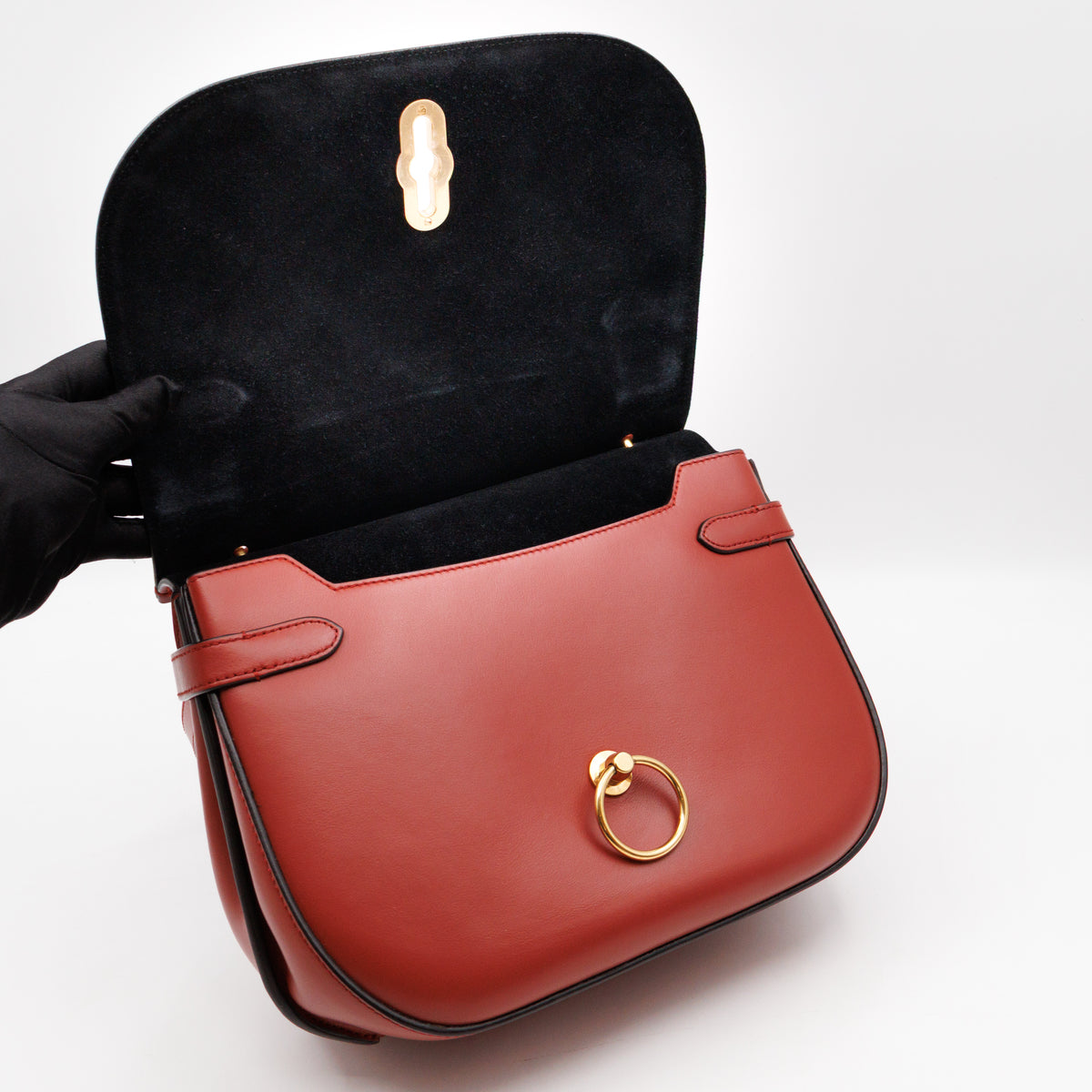 Amberley Medium Satchel Brick Diagonal Stripe Leather