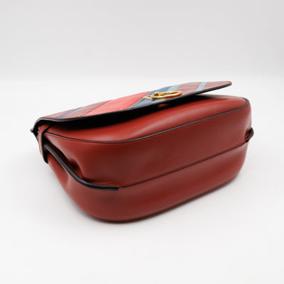 Amberley Medium Satchel Brick Diagonal Stripe Leather