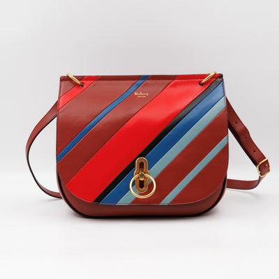 Amberley Medium Satchel Brick Diagonal Stripe Leather