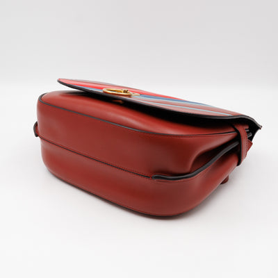 Amberley Medium Satchel Brick Diagonal Stripe Leather