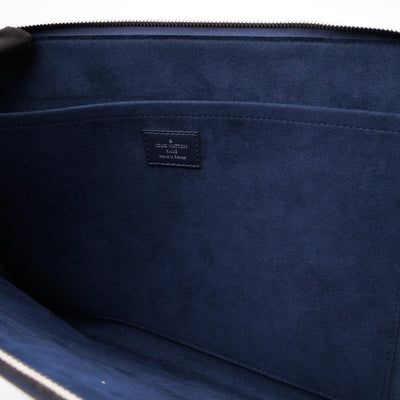 Pochette Jour GM Initials Circle Dark Blue Epi Leather