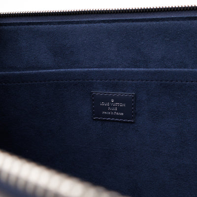 Pochette Jour GM Initials Circle Dark Blue Epi Leather