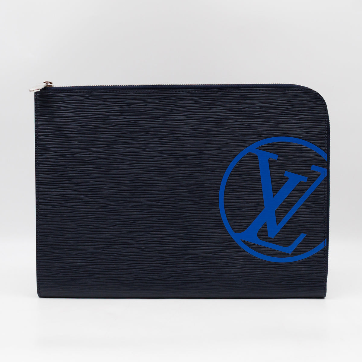Pochette Jour GM Initials Circle Dark Blue Epi Leather