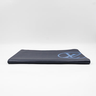 Pochette Jour GM Initials Circle Dark Blue Epi Leather