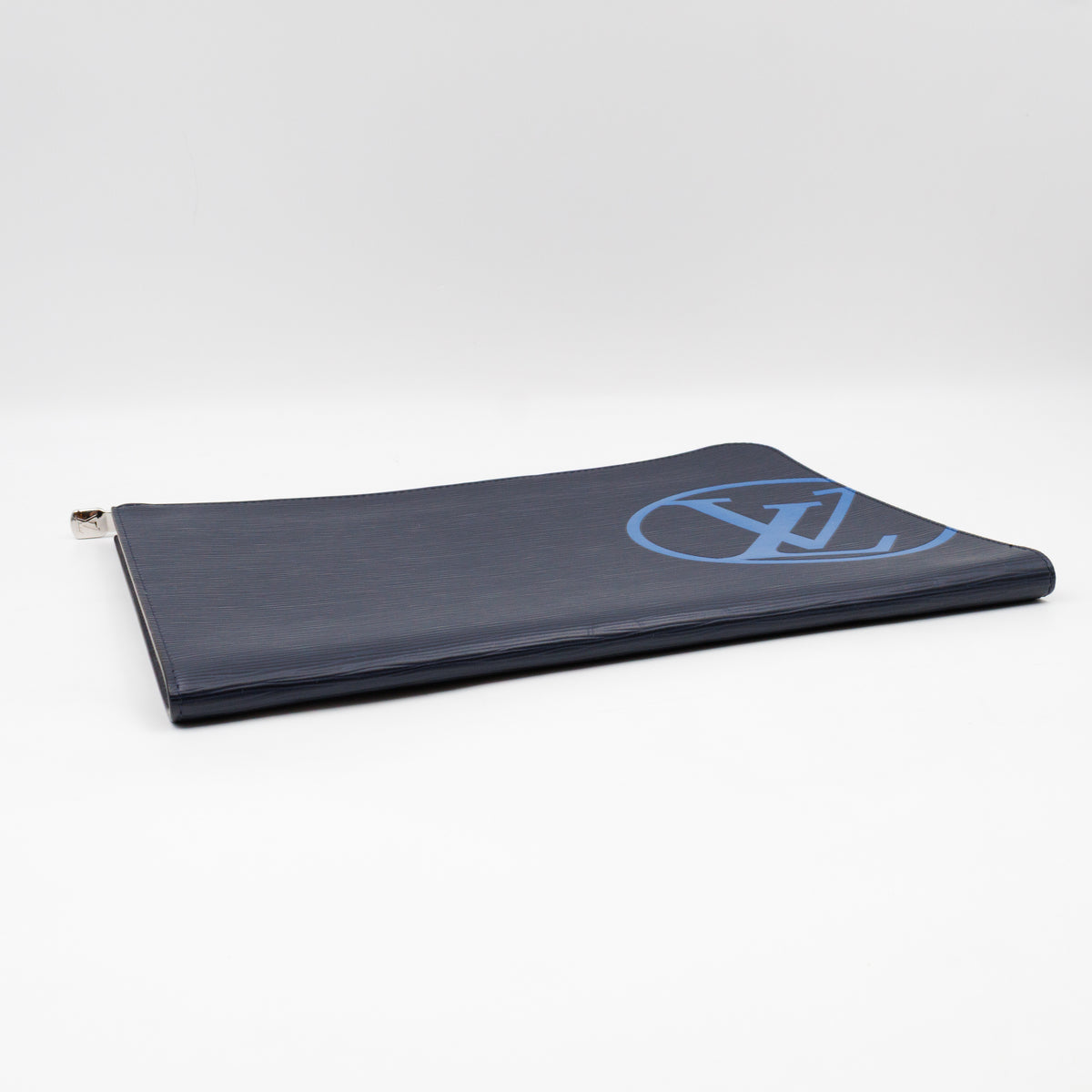 Pochette Jour GM Initials Circle Dark Blue Epi Leather