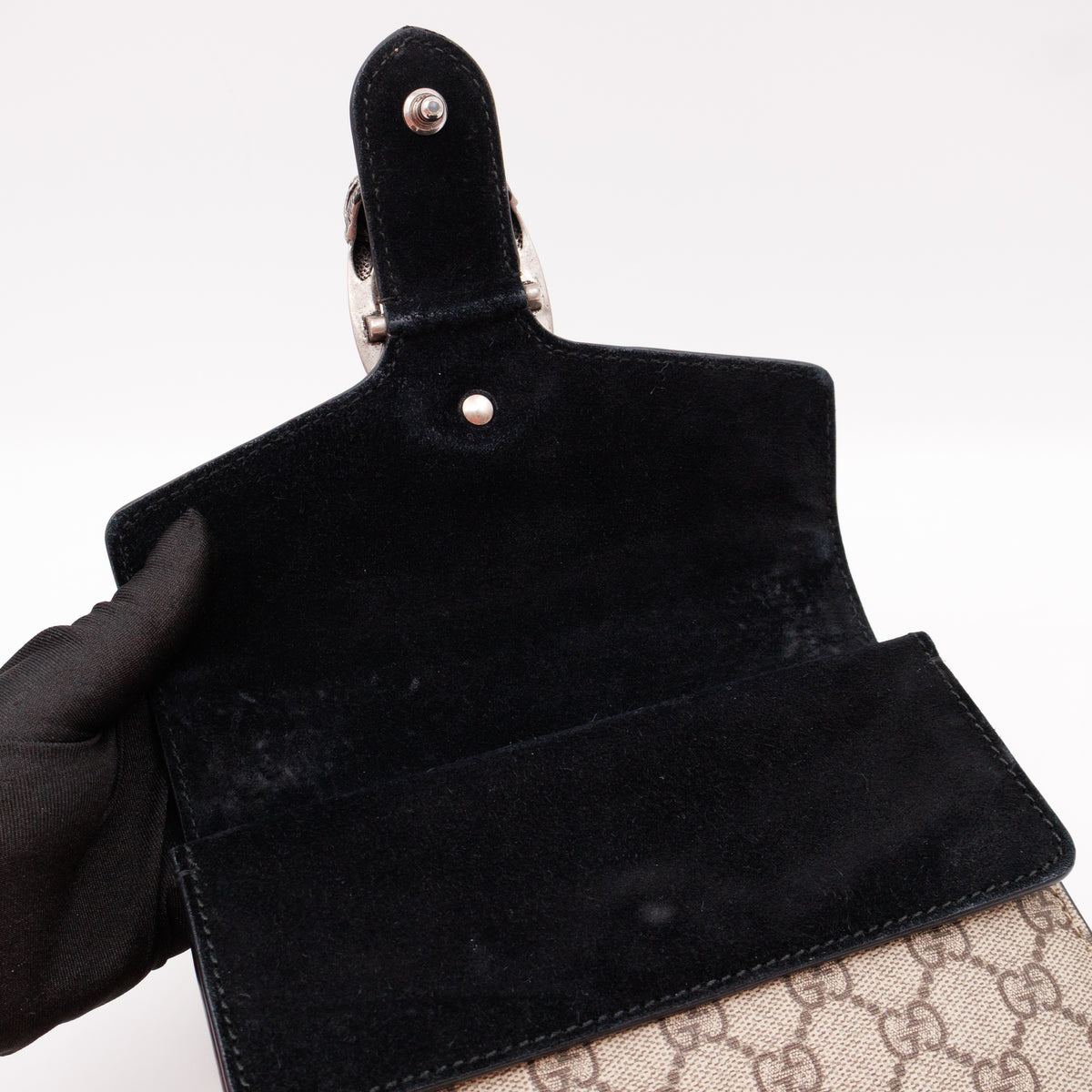 Dionysus Mini GG Supreme Black Suede