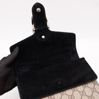Dionysus Mini GG Supreme Black Suede