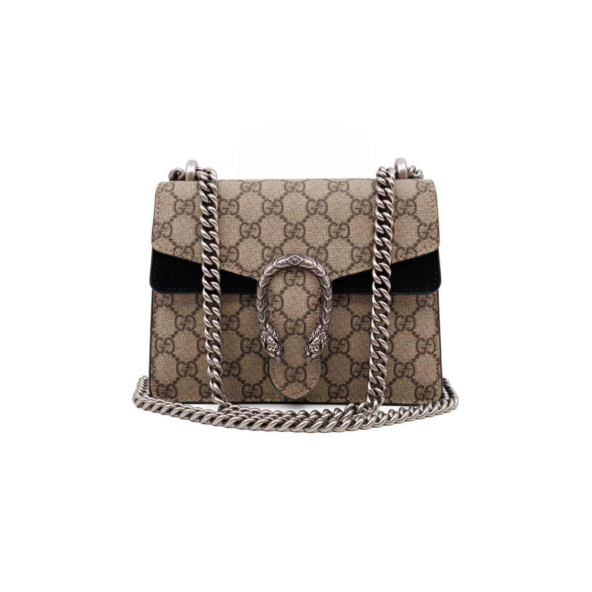 Dionysus Mini GG Supreme Black Suede
