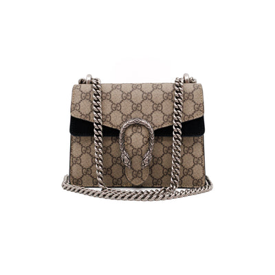 Dionysus Mini GG Supreme Black Suede