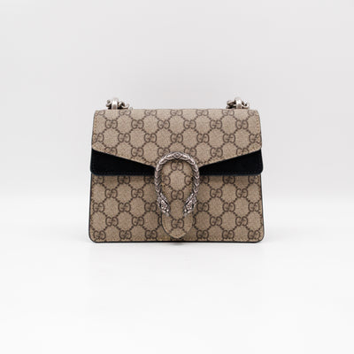 Dionysus Mini GG Supreme Black Suede