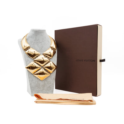 Malletage Crew Statement Collar Necklace Gold