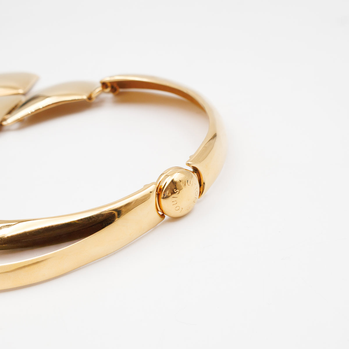 Malletage Crew Statement Collar Necklace Gold