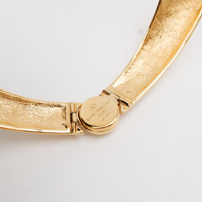 Malletage Crew Statement Collar Necklace Gold
