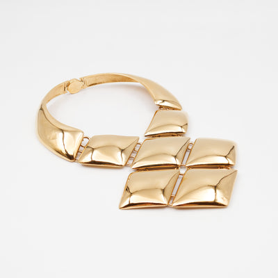 Malletage Crew Statement Collar Necklace Gold