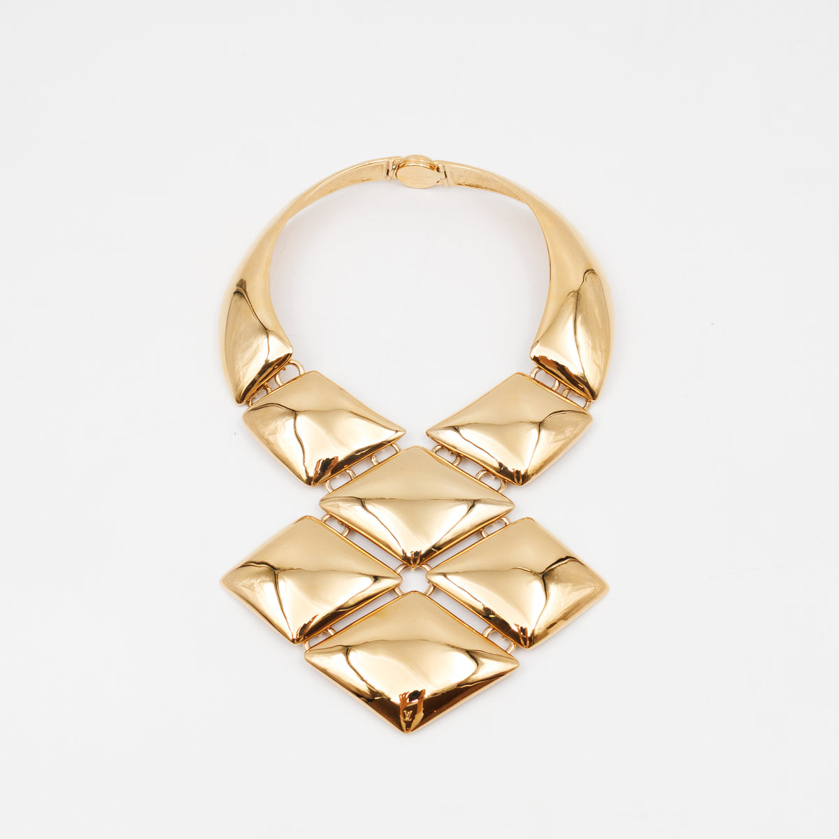Malletage Crew Statement Collar Necklace Gold