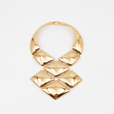 Malletage Crew Statement Collar Necklace Gold