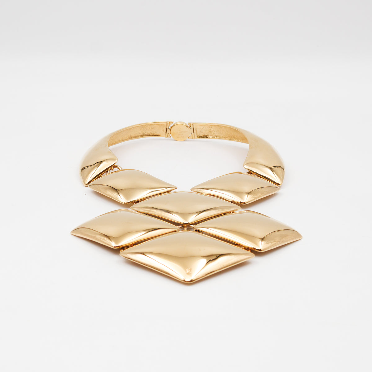 Malletage Crew Statement Collar Necklace Gold