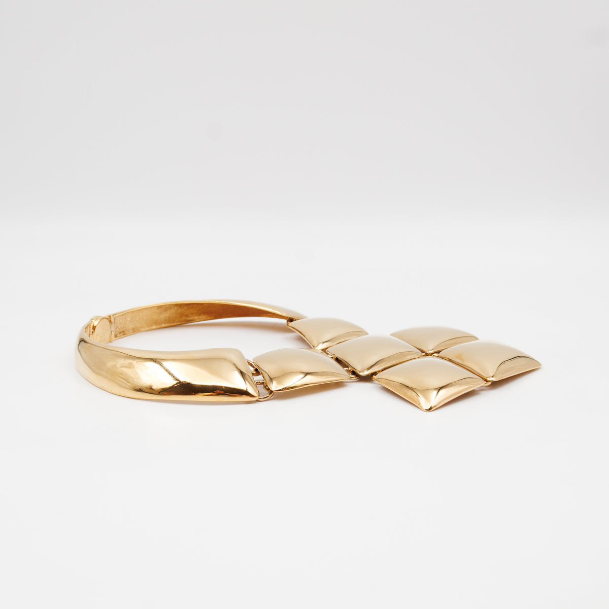 Malletage Crew Statement Collar Necklace Gold