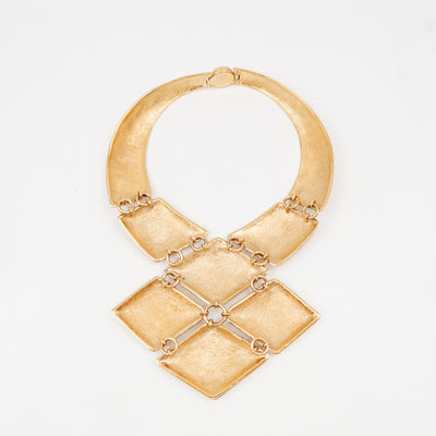 Malletage Crew Statement Collar Necklace Gold