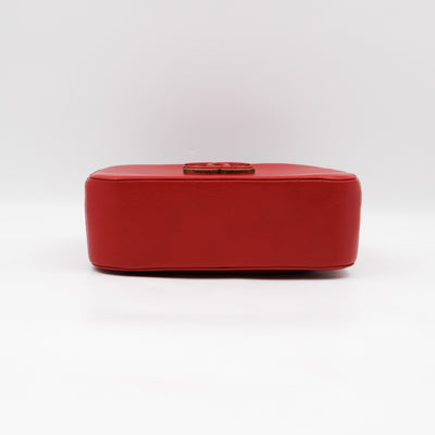 Coco Curve Vanity Case Bag Red Leather