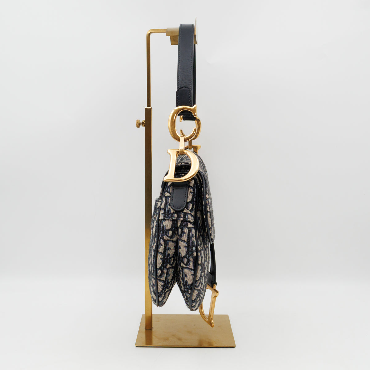 Saddle Bag Medium Blue Dior Oblique Jacquard