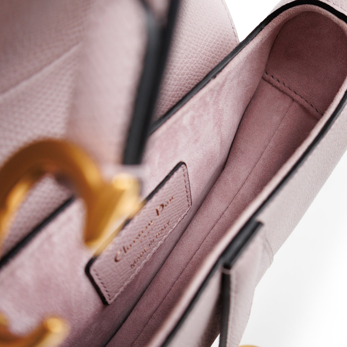 Mini Saddle Bag Light Pink Leather
