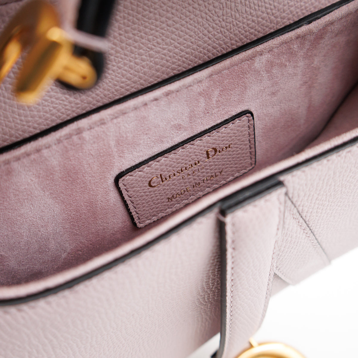 Mini Saddle Bag Light Pink Leather