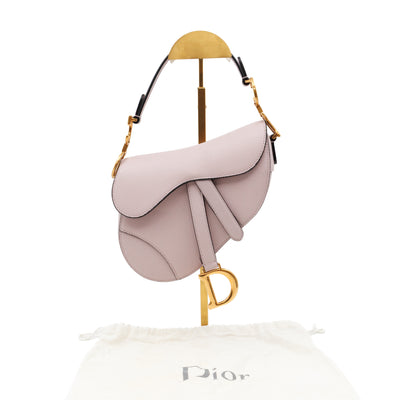Mini Saddle Bag Light Pink Leather