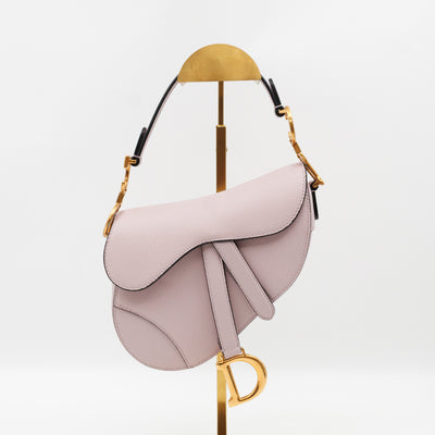 Mini Saddle Bag Light Pink Leather
