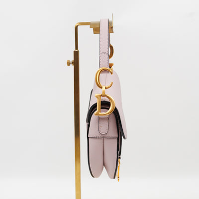 Mini Saddle Bag Light Pink Leather
