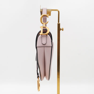 Mini Saddle Bag Light Pink Leather