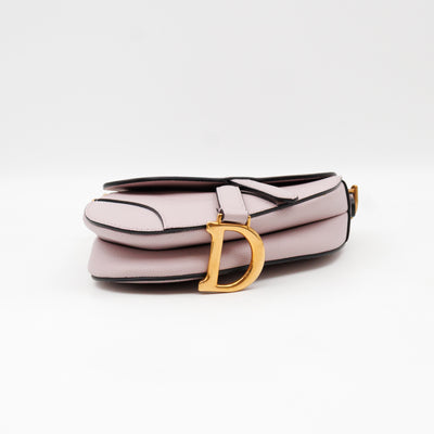 Mini Saddle Bag Light Pink Leather