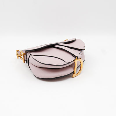 Mini Saddle Bag Light Pink Leather