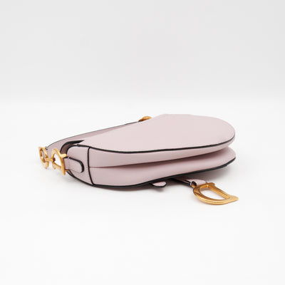 Mini Saddle Bag Light Pink Leather