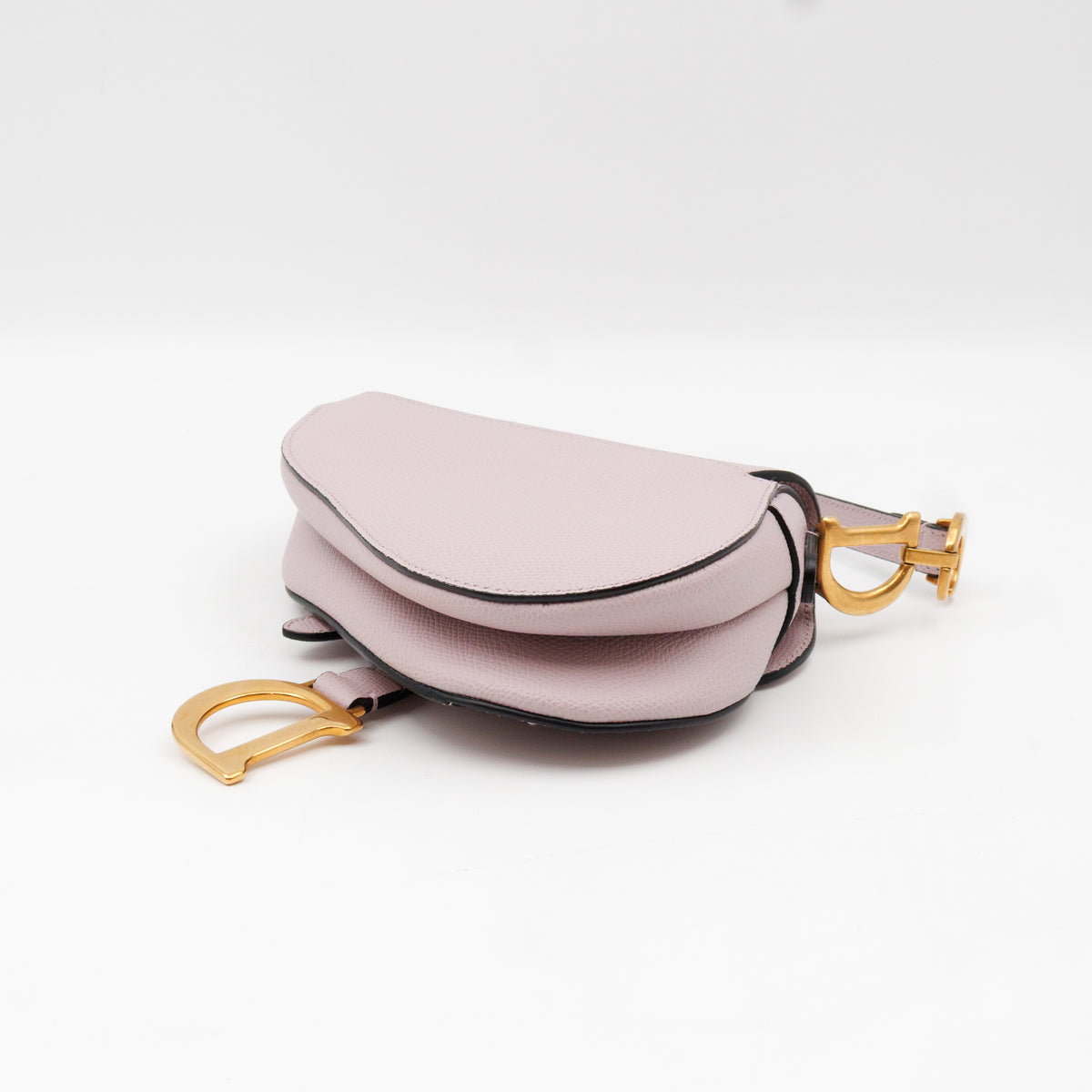 Mini Saddle Bag Light Pink Leather