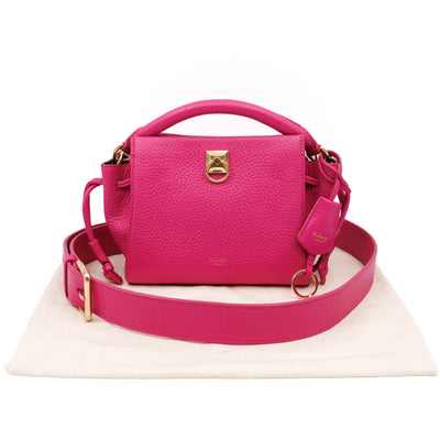 Special Edition Mini lris Neon Pink Grained Leather