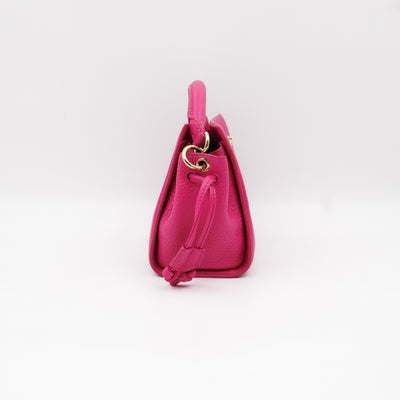 Special Edition Mini lris Neon Pink Grained Leather