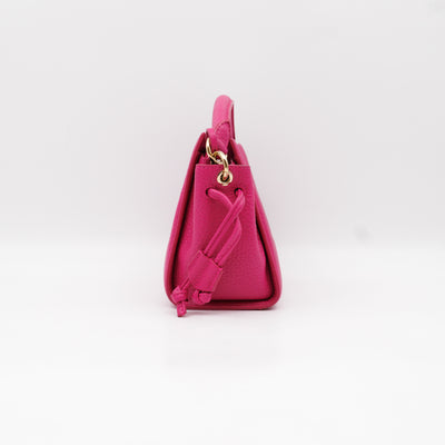 Special Edition Mini lris Neon Pink Grained Leather