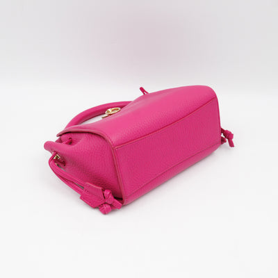 Special Edition Mini lris Neon Pink Grained Leather