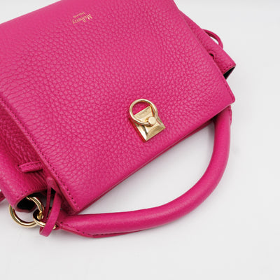 Special Edition Mini lris Neon Pink Grained Leather
