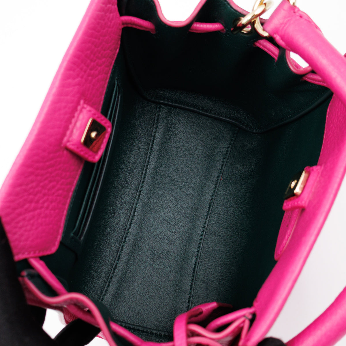 Special Edition Mini lris Neon Pink Grained Leather