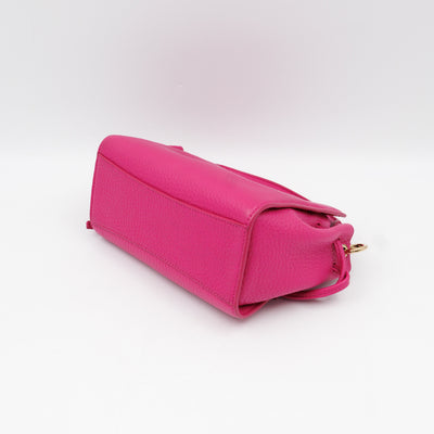 Special Edition Mini lris Neon Pink Grained Leather