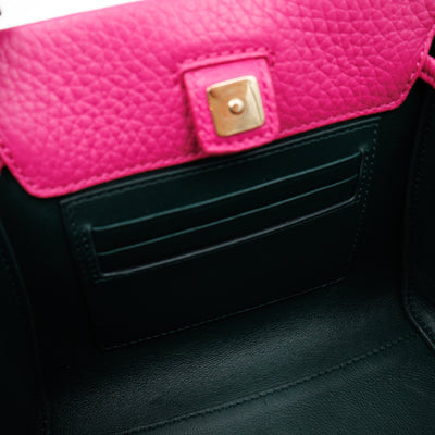 Special Edition Mini lris Neon Pink Grained Leather