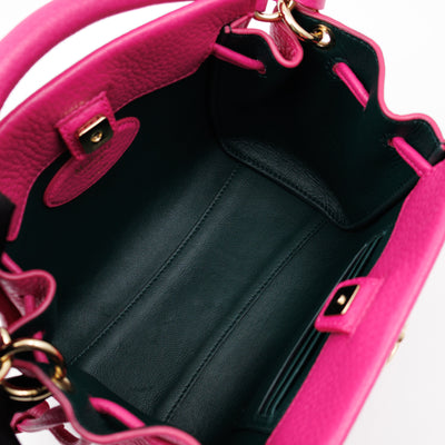 Special Edition Mini lris Neon Pink Grained Leather