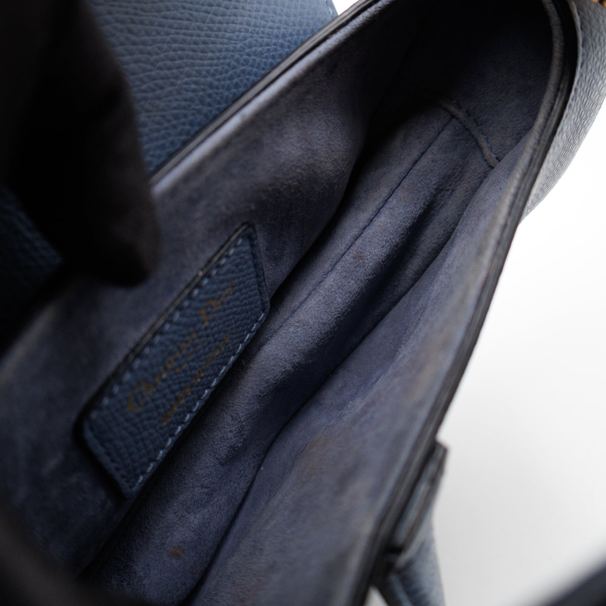 Mini Saddle Bag Blue Leather