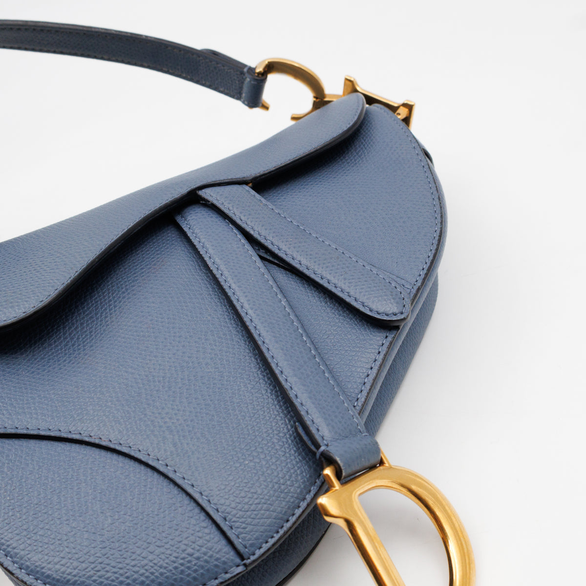 Mini Saddle Bag Blue Leather
