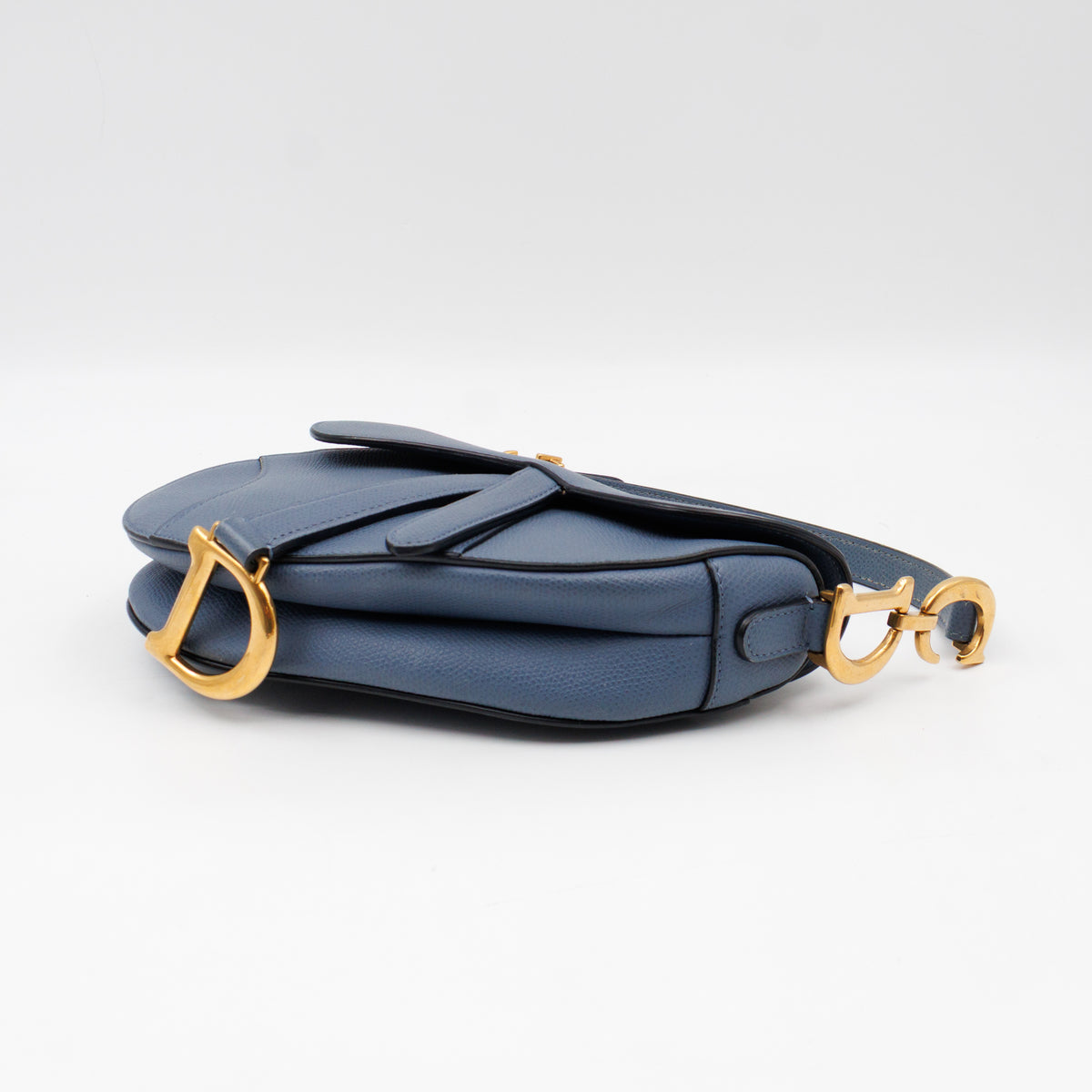 Mini Saddle Bag Blue Leather