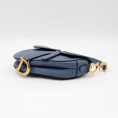 Mini Saddle Bag Blue Leather