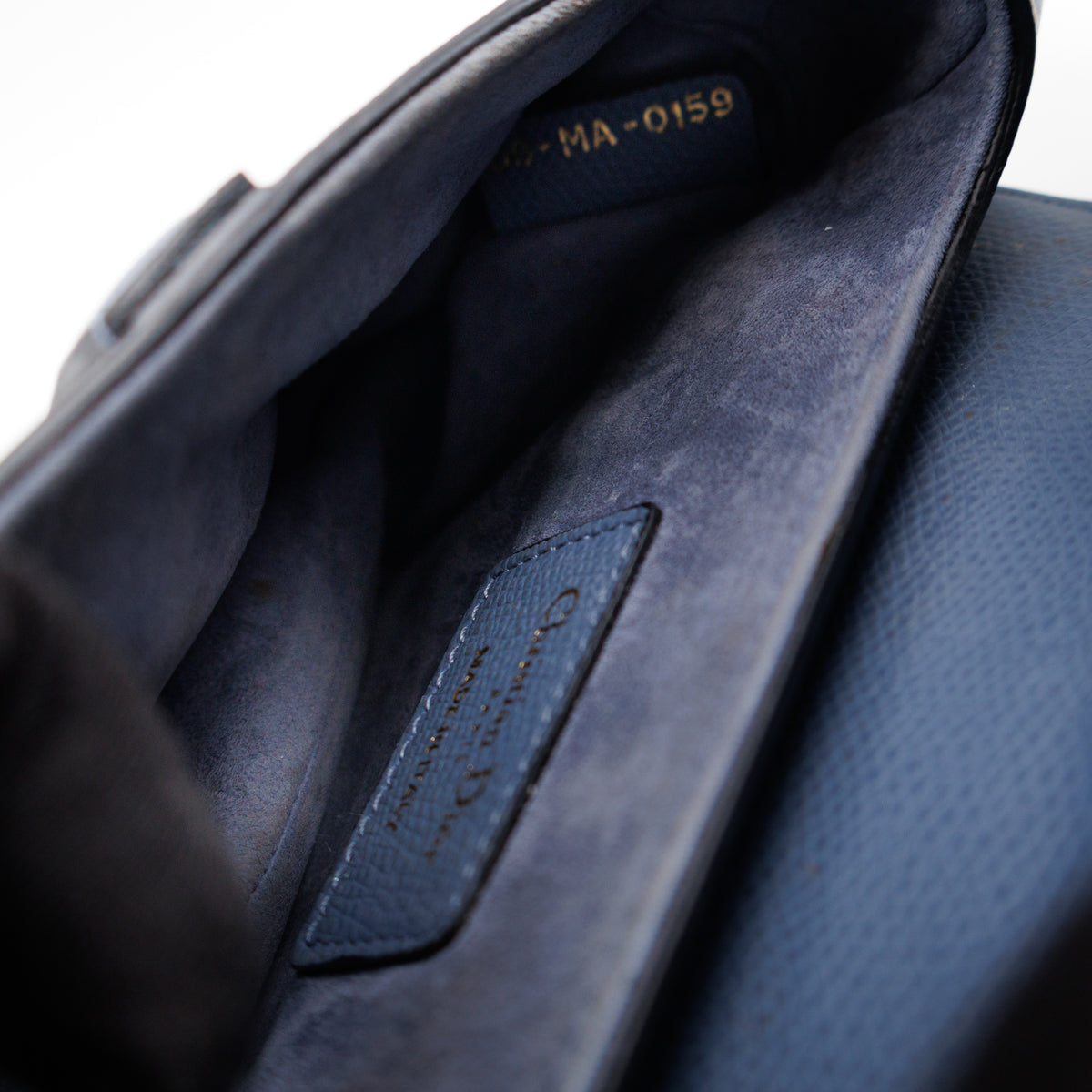 Mini Saddle Bag Blue Leather