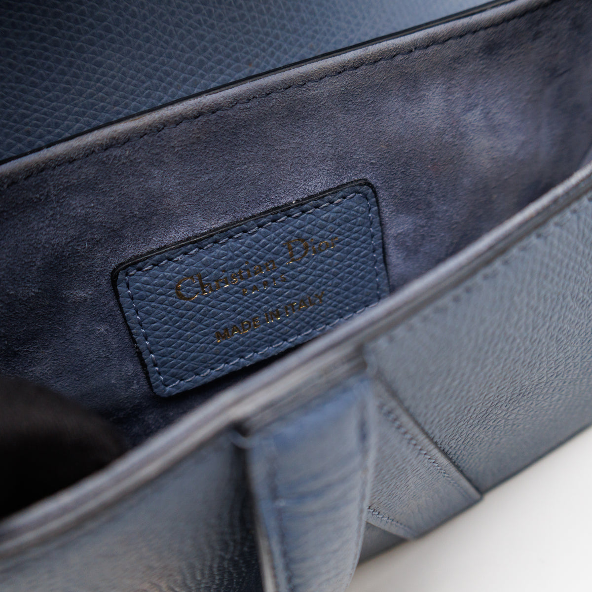 Mini Saddle Bag Blue Leather